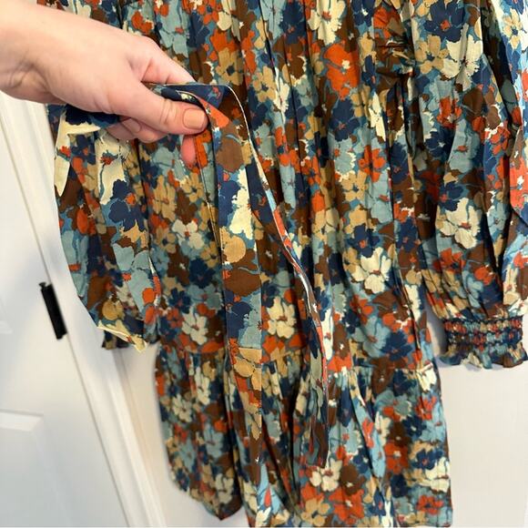 NWT Tuckernuck Olivia James The Label Orange floral Mini Dress XS - Picture 8 of 15